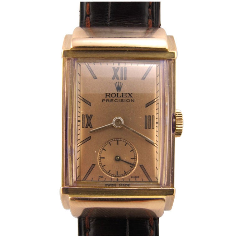 Rolex Pink Gold Hooded Lug Case c. 1940s