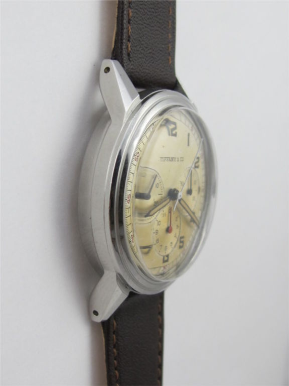 Women's or Men's Patek Philippe  gold round case with Large Flared Lugs c. 1950s