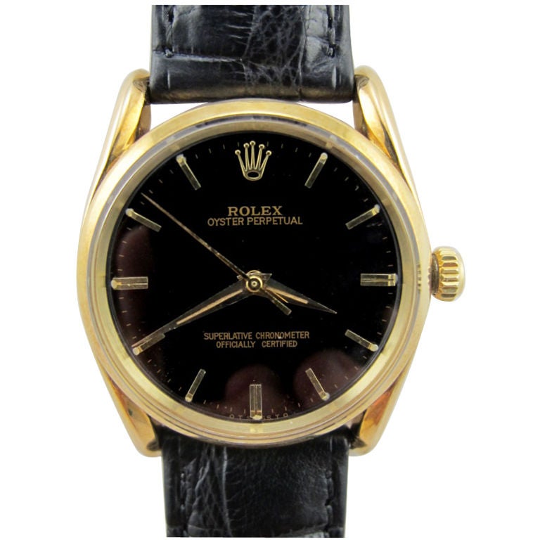 Rolex Gold Oyster Perpetual Bombe case ref# 1010 circa 1961