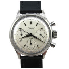 Vintage Universal Geneve Steel Compax Chronograph circa 1950