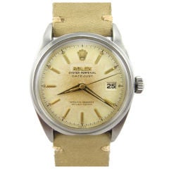 ROLEX Steel Daejust Antique White Dial circa 1957