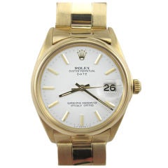 ROLEX Gold Oyster Perpetual Date ref. 1500 circa 1962