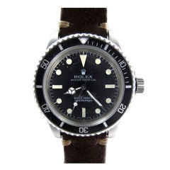 Rolex SS Submariner ref # 5513 circa 1977 so called "maxi" dial