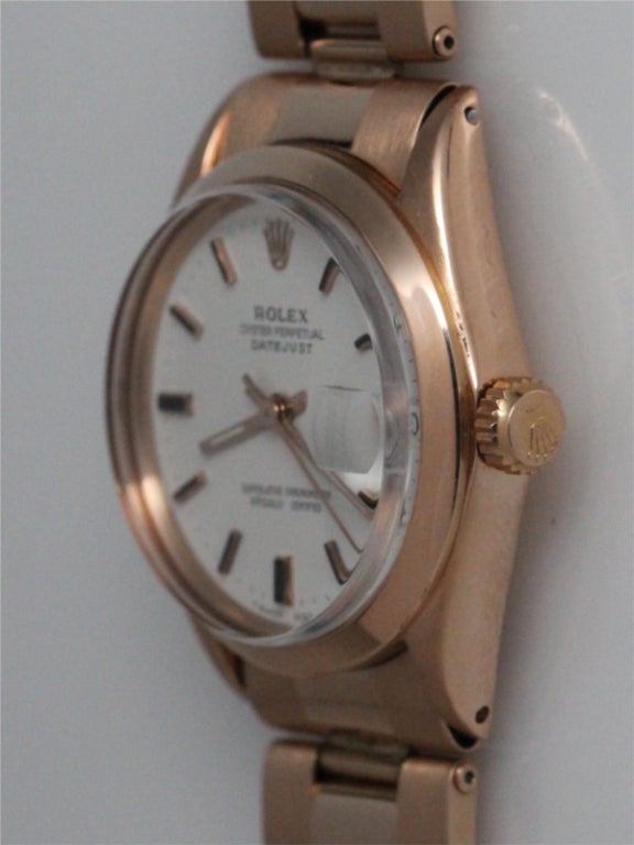 ROLEX Pink Gold Datejust c1960s