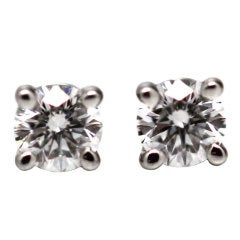 Platinum Diamond Stud Earrings