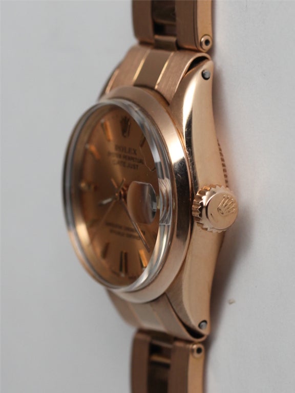 ROLEX Ladies Pink Gold Datejust 27mm case c1966