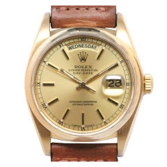 Vintage Rolex Gold Day Date President ref# 18038 circa 1978