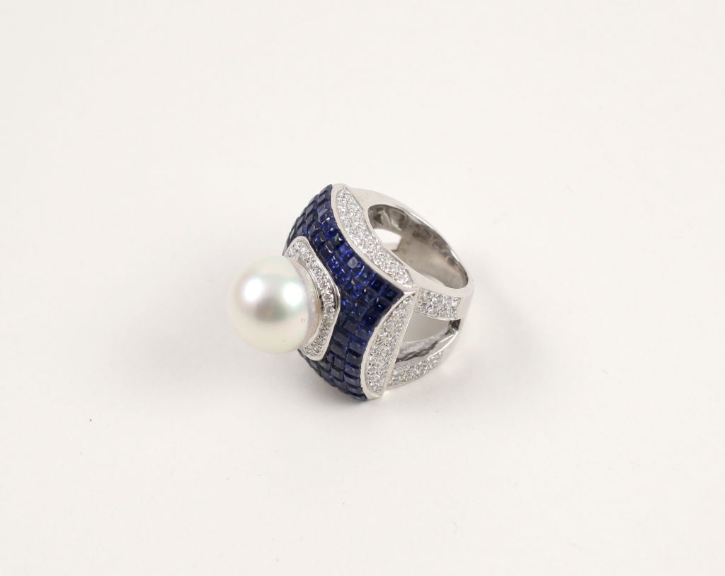 NINI Magnificent Ceylon and Pearl Cocktail Ring