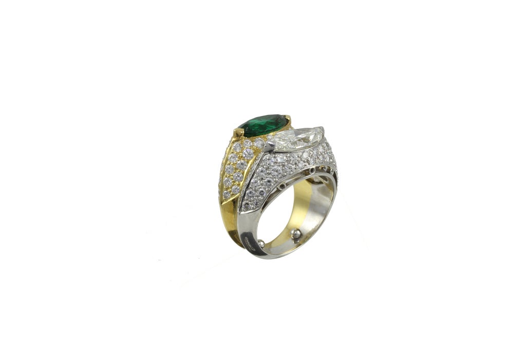 Women's Hammerman Brothers Emerald and Diamond Ring