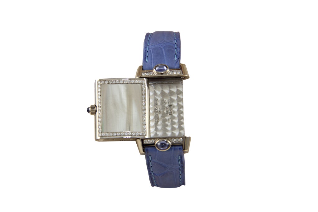 JAEGER-LECOULTRE White Gold and Diamond Reverso Wristwatch 1