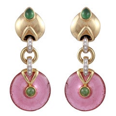 Stunning Tourmaline and Peridot Earring