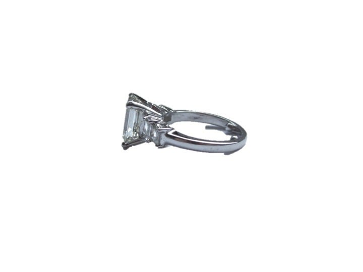 Contemporary Classic 3.44 Carat Emerald Cut Diamond Ring