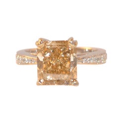 Unusual, Fancy-Brown Yellow Diamond Ring