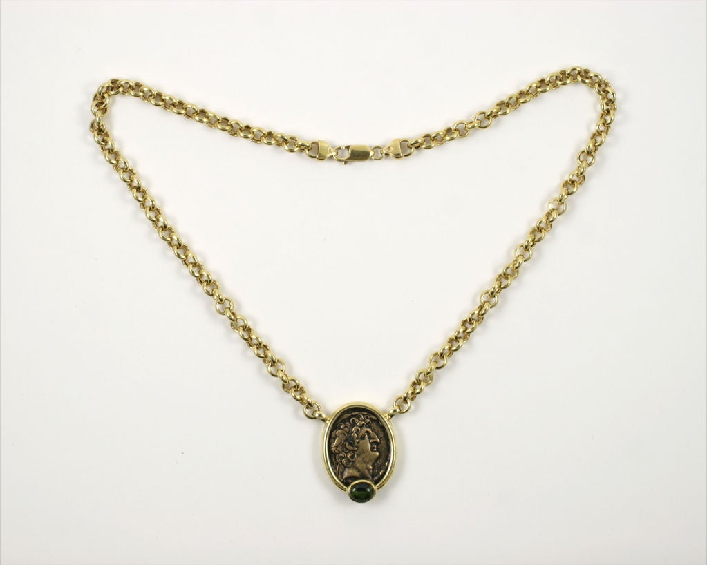 Gold Necklace with Roman Coin
