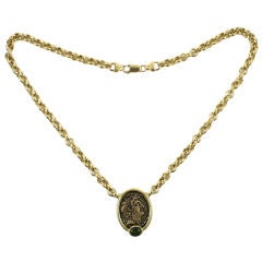Gold Necklace with Roman Coin