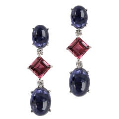 Marlene Stowe Iolte and Tourmaline Earring