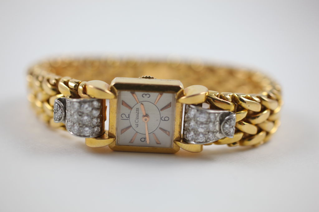 Le Coultre  Rose Gold and Diamond Bracelet Watch