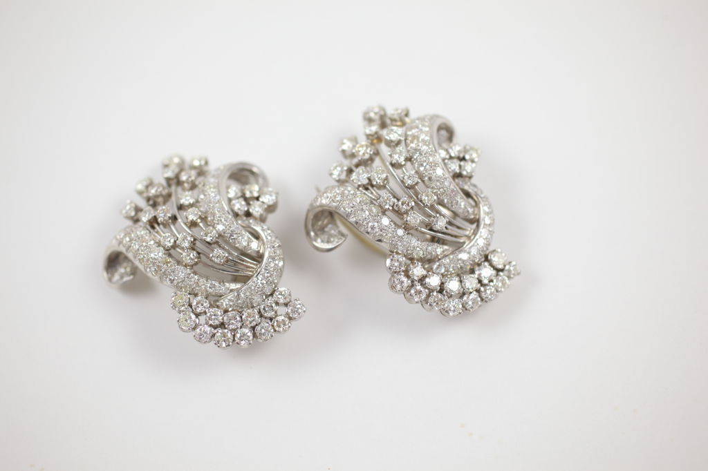 Women's Exquisite Diamond Clips For Sale