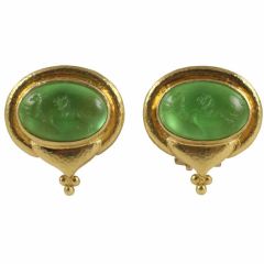 Vintage Elizabeth Locke Intaglio Earrings