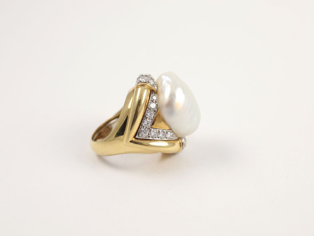 DAVID WEBB Baroque South Sea Pearl Ring