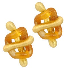 Nicholas Varney  Carved Citrine Earring