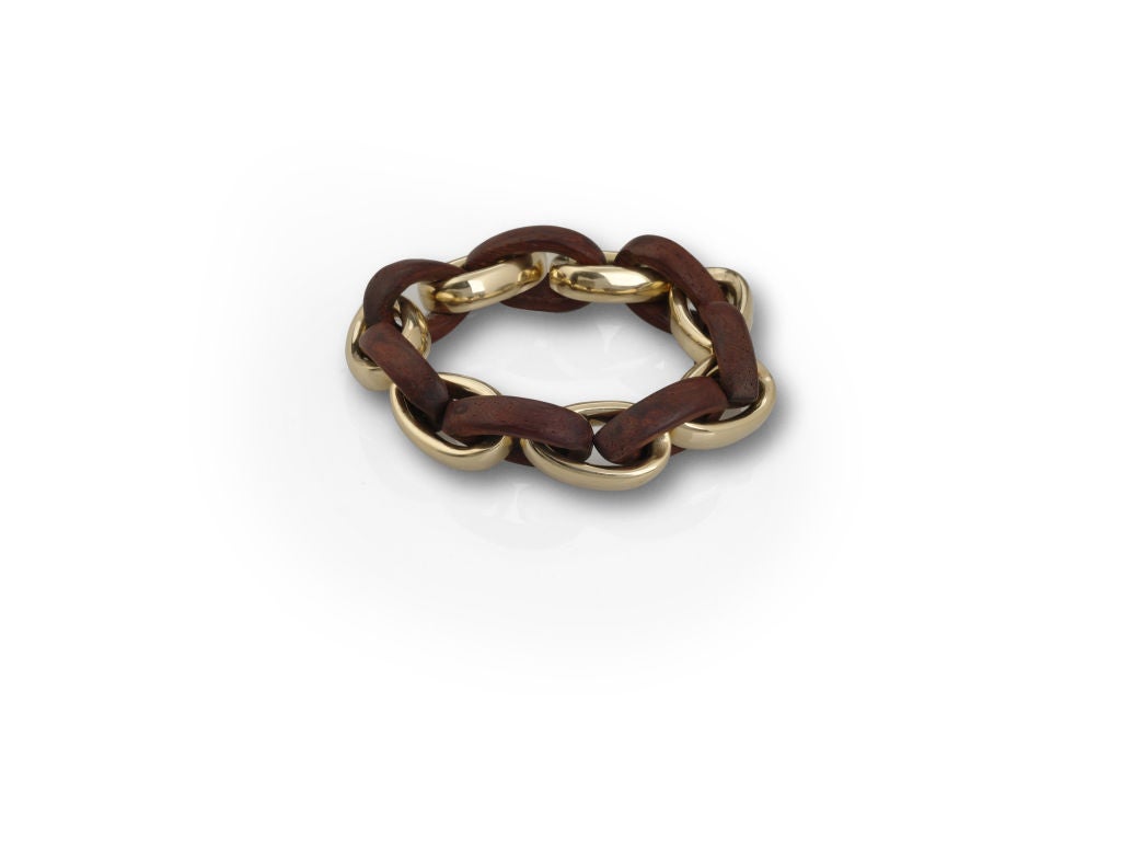 Valentin Magro Gold/Wood Link Bracelet