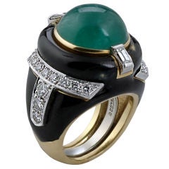 David Webb Important Emerald Ring