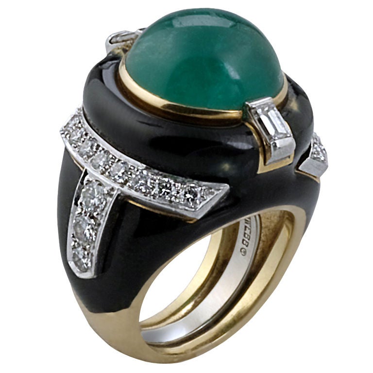 David Webb Important Emerald Ring For Sale