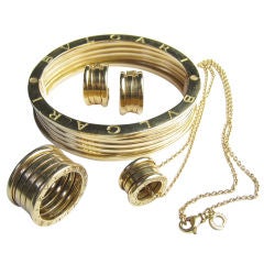 Bulgari B.  Zero 1 Gold Bangle, Earrings, Ring & Pendant