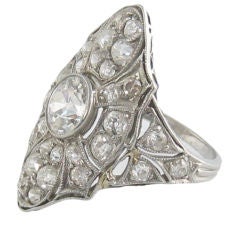 Belle Epoque Diamond, Platinum 
18kt White Gold Ring
