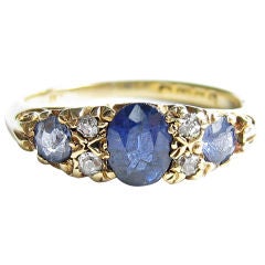 Vintage Gold, Sapphire and Diamond Ring