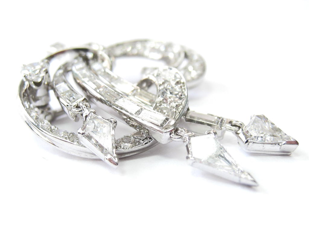 Platinum and Diamond Brooch