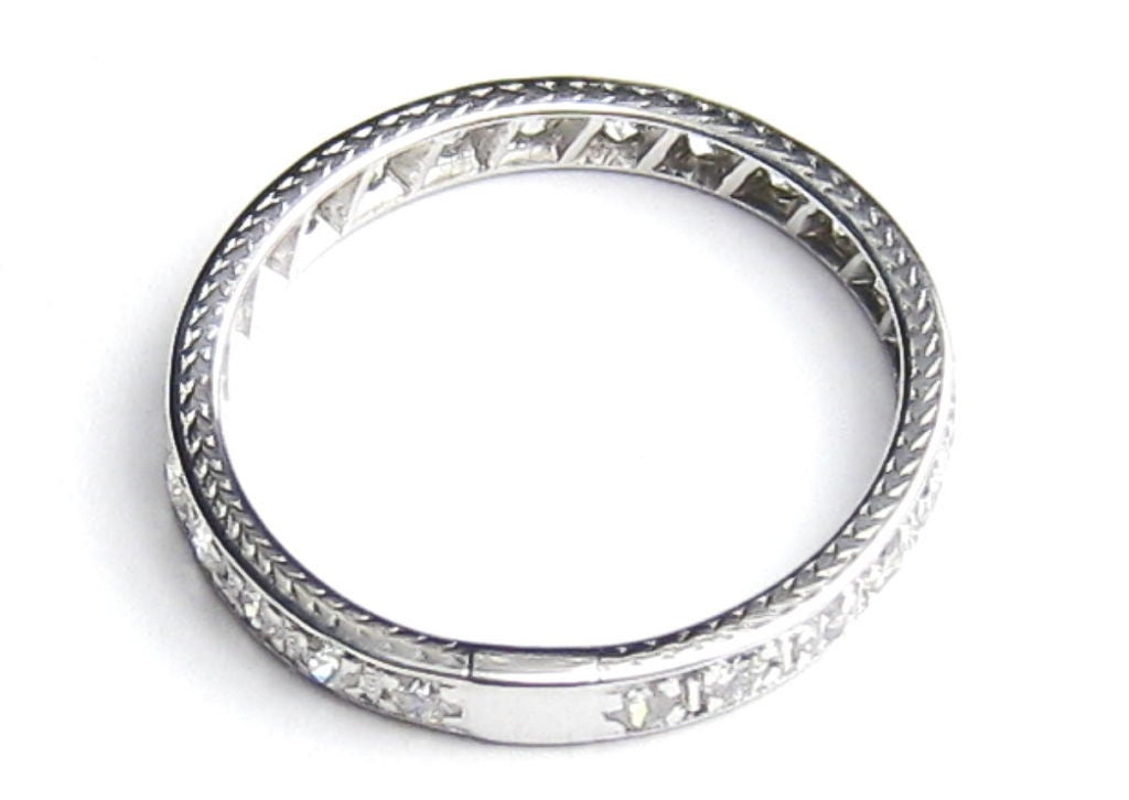 Diamond and 18kt White Gold Eternity Band