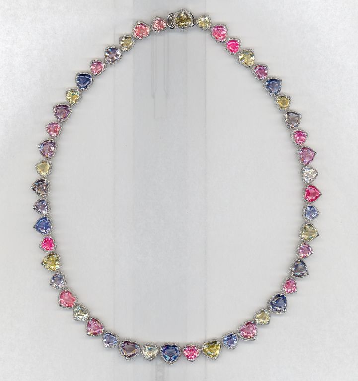 Multi Colored Sapphire Necklace