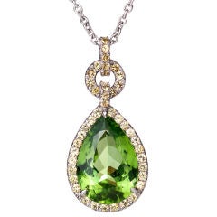 Peridot and Yellow Sapphire Pendant