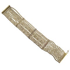 Gold Beaded Victorian Bracelet