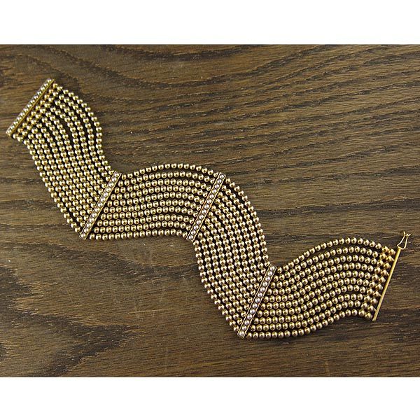 Gold Beaded Victorian Bracelet