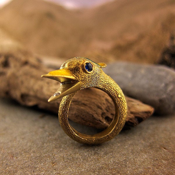 Gold Gucci Bird Ring