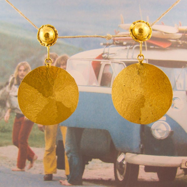Large Jean Mahie Gold Earrings