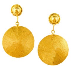 Large Jean Mahie Gold Earrings