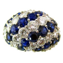CARTIER Diamond Sapphire Turban RIng