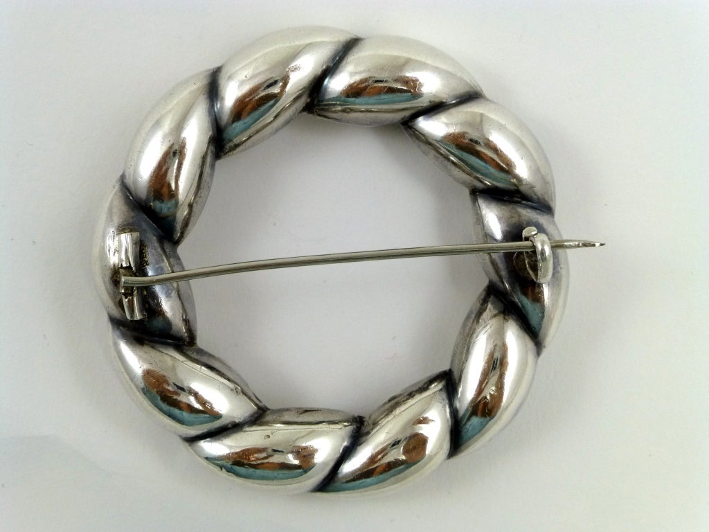 Unusual, large, Victorian, sterling silver (unmarked, but tested) Scottish agate brooch. Sterling silver is decorated with a lovely thistle design; Scotland, ca. 1880's. Almost 2 1/2