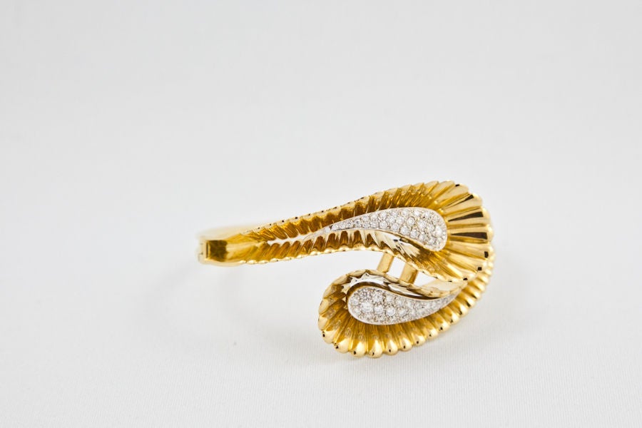 1950's Diamond Bangle Bracelet