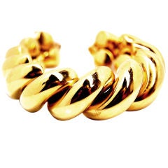 Yellow Gold 18K Hollow Link Bracelet