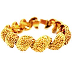 Van Cleef and Arpels " Porcupine" 18K Yellow Gold Bracelet