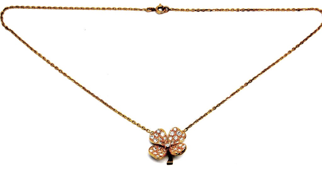 Fred Four Leaf Clover Diamond Pendant