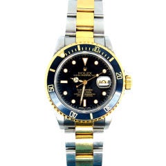 Rolex "Submariner" 18K Gold and Stainless Steel Man's Watch