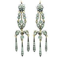 Diamond Earrings in Sterling topped Gold