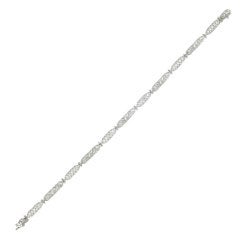 Diamond White Gold Flexible Bracelet