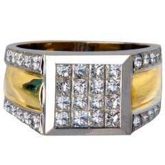 Astonishing Diamond White Gold Men's Ring